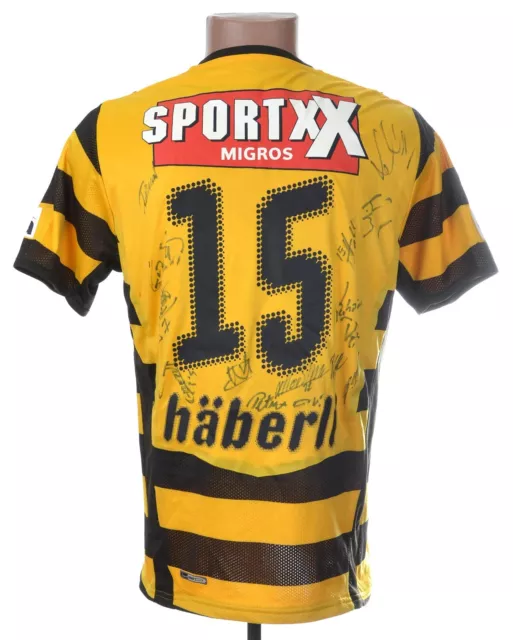 Young Boys Switzerland 2008/2009 Football Shirt Jersey Haberli #15 Signed S