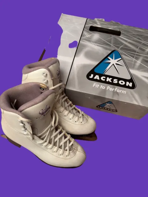 Jackson Ultima Soft Skate Women's Figure Skates White Lilac Size EUR37 UK4/4.5