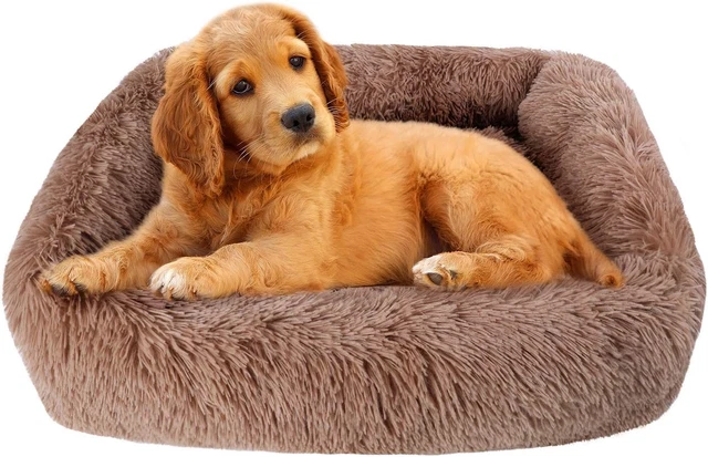 Dog Beds for Medium Large Small Dogs, Fluffy Calming Dog Bed Washable Dog Bed wi