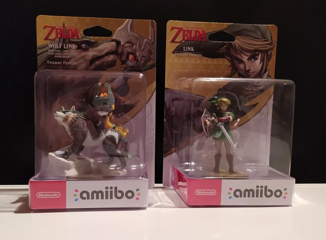 Lot Amiibo Link Twilight Princess + Wolf link Loup Neuf Zelda Switch Nintendo