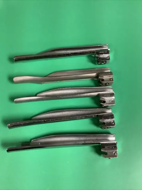 Lot Of 5 Foregger and Amtec Laryngoscope Blade Wis 3