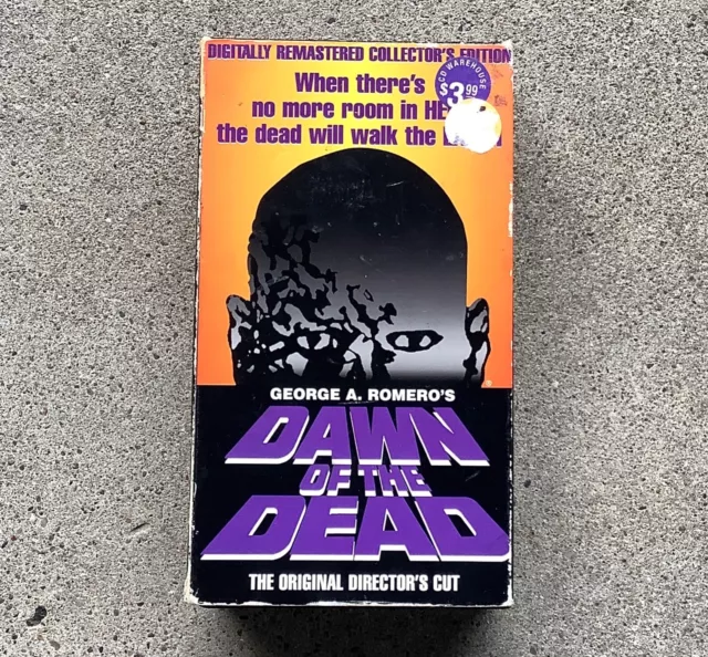 Dawn Of The Dead Original Director's Cut VHS 2 Tape Set Horror Zombies Romero