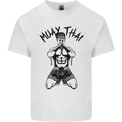 Muay Thai Fighter Mixed Martial Arts MMA Mens Cotton T-Shirt Tee Top
