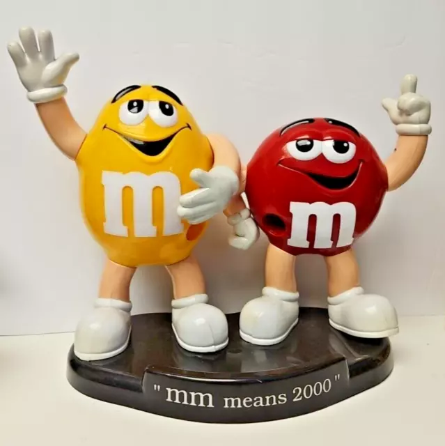 M&M's "mm means 2000" Yellow And Red Millennium Candy Dispenser