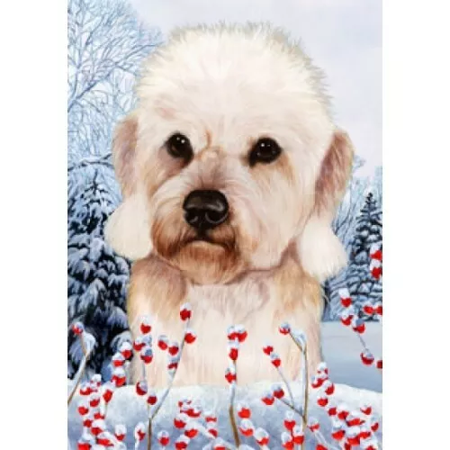 Winter House Flag - Mustard Dandie Dinmont Terrier 15210