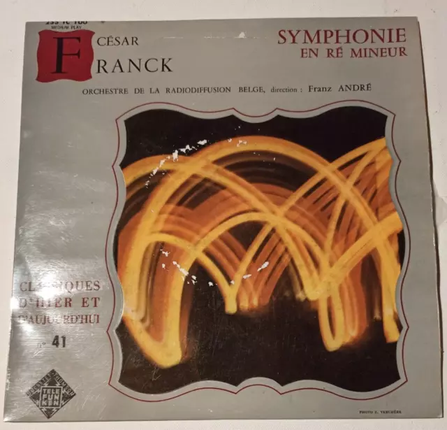 33 tours CESAR FRANCK symphonie DRCTION  FRANZ ANDRE ORCHESTRE RADIODIUSI BELGE