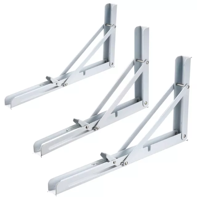 Set 2 Soportes Metalicos Escuadras Angulo Plegable Para Repisas Estante