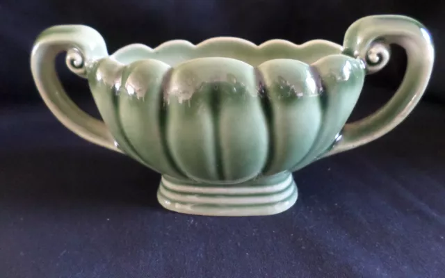 WADE Vintage Traditional Small Green Posy Bowl Flower Vase Trinket Pot 1955-59