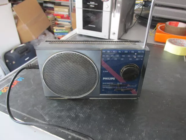 Radio Portable Vintage Philips D-2010 Fontionne