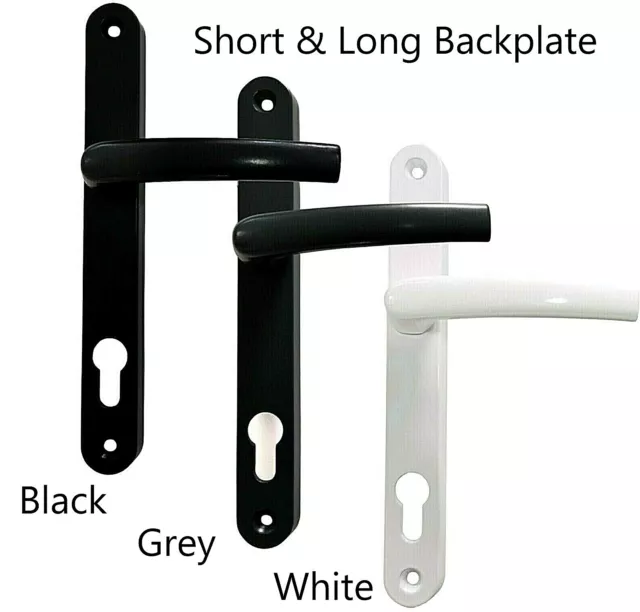 uPVC Door Handle 92PZ Sprung Double Glazing Pair Set Patio PVC Front Lever 92mm