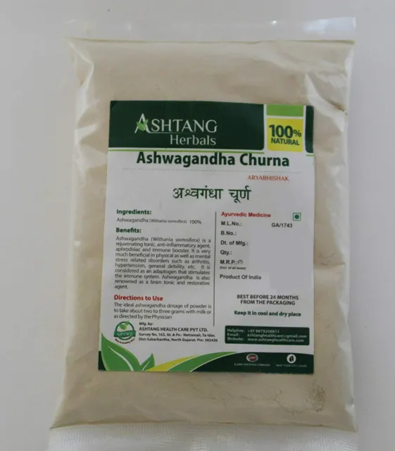 Ashtang Herbals Ashwagandha (Withania Somnifera) Churna Powder, 100g