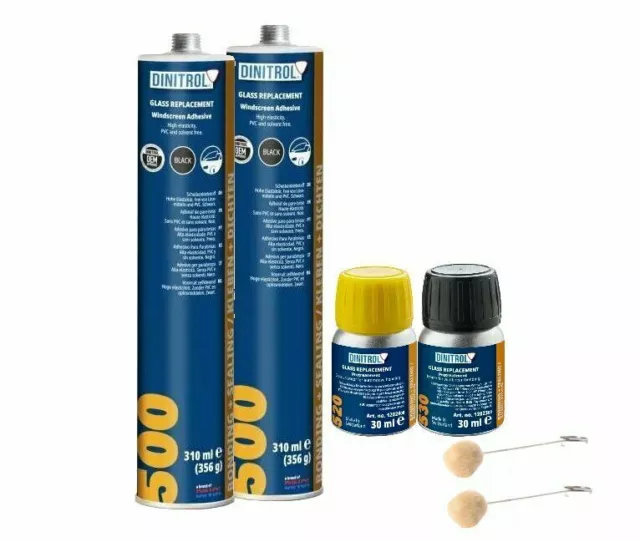 Dinitrol 500 Windscreen Fitting Kit Bonding 520 530 Adhesive Glue Sealant Glass