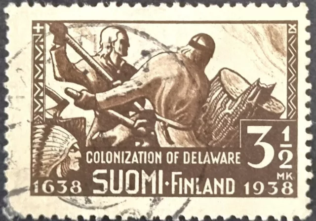 FINLAND 1938 Old 3 1/2mk Used Stamp as Per Photos