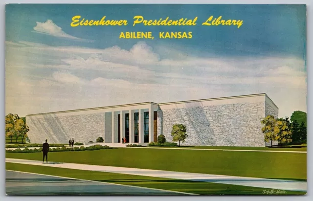 Eisenhower Presidential Library Abilene Kansas KS Postcard UNP VTG Unused