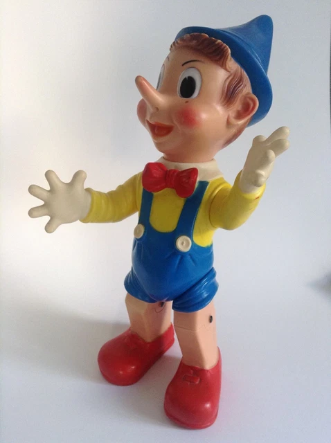 Figurine Pinocchio Vintage "POUET" 19 Cm - Pièce De Collection Rare - Occasion