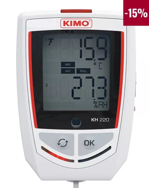 1 pcs - KIMO KH-220-O Temperature & Humidity Data Logger, USB