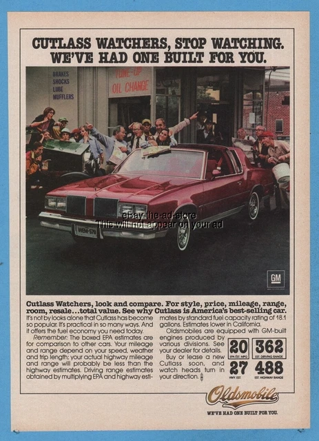 1980 Oldsmobile Olds Cutlass red T Tops General Motors GM photo ad