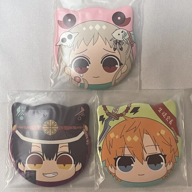 Set De 4 Badges Hanako Kun – Broches Métal 58mm – Anime Toilet Bound – Accessoire Cosplay