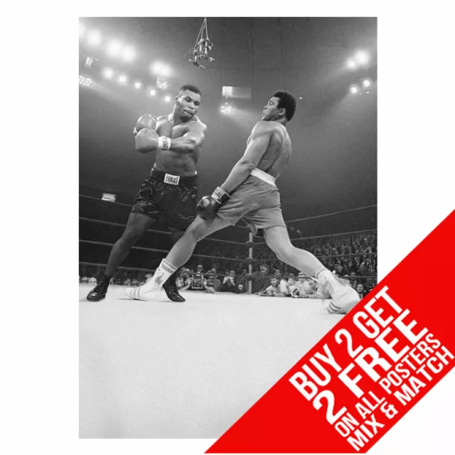 Mike Tyson Vs Muhammad Ali Bb1 Poster Art Print A4 A3 Size Buy 2 Get Any 2 Free