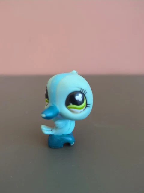 Littlest Pet Shop LPS #2044 – Oiseau Pinson Bleu Et Jaune, Yeux Verts, Occasion