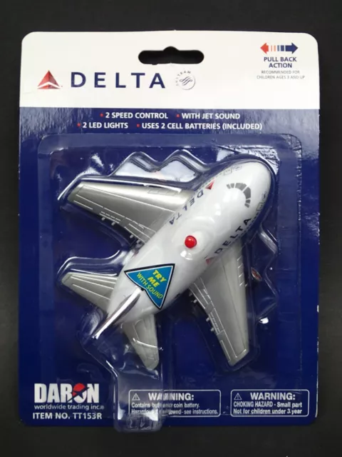 Daron Pullback Delta Airlines Jet w/Lights & Sound TT153R NEW SEALED WORKS