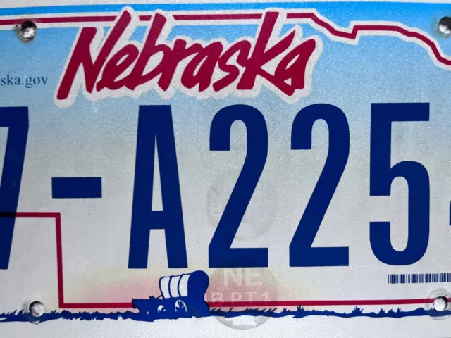 Nebraska Covered Wagon USA American License Licence Number Plate Tag 7-A2254 3