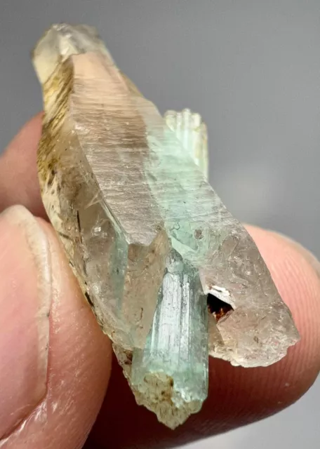 Well Terminated Amazing Panjshir Green Emerald Crystal Included Quartz. 23 Carat