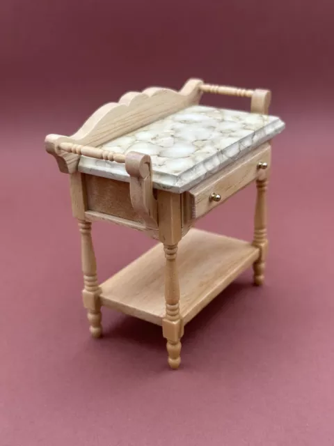 1:12 Dolls House Beautiful Wooden Wash Stand
