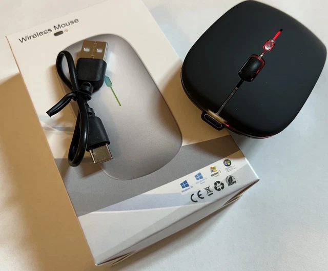 Mouse Senza Fili Portatile E Silenzioso 2.4G Con Luce A LED Compatibile Con Computer Portatile E - Foto 7