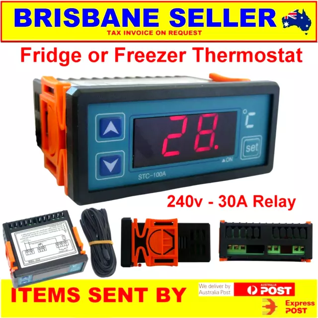 240V Fridge Thermostat Controller 30A Digital Freezer Cool Room Refrigerator