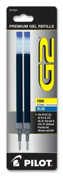 Pilot G2 Gel Pen Refills in Blue - Bold Point - NEW - Made in Japan P77290
