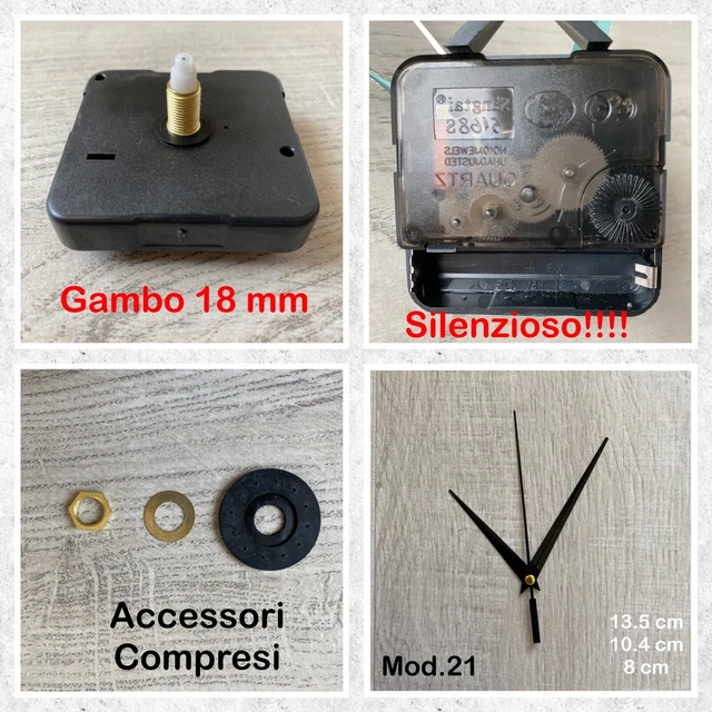 MECCANISMI MECCANISMO OROLOGIO A PENDOLO GAMBO LUNGO 20mm parete