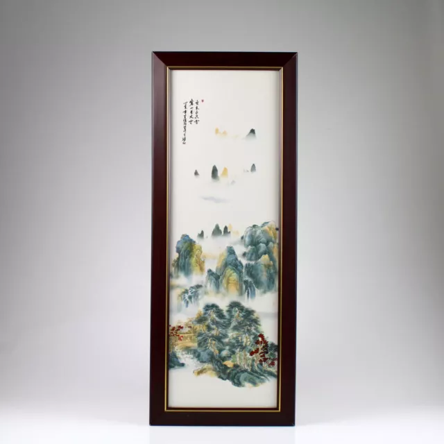 Chinesisches Bild Porzellan, Wandbild Porzellan, asiatische Wanddeko Keramik