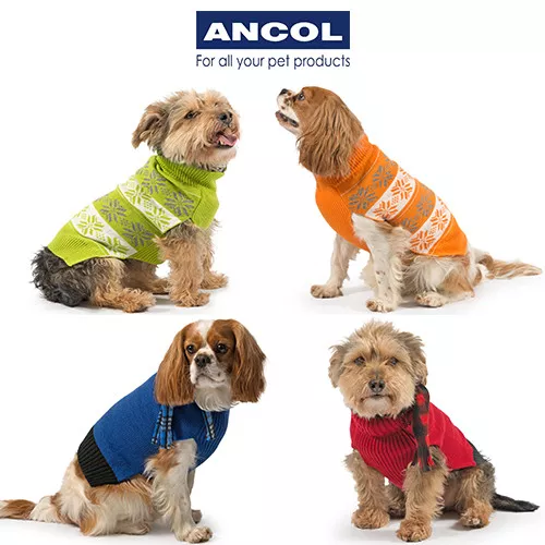 Ancol Muddy Paws Warm Stylish Nordic Scarf Dog Puppy Jumper Sweater Xmas Gift