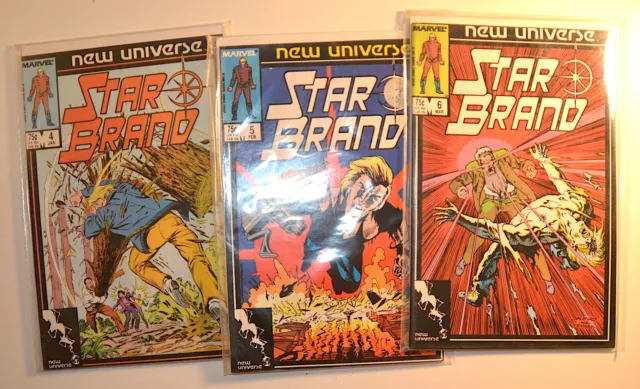 Star Brand Lot of 3 #4,5,6 Marvel Comics (1987) VF 1st Print Comic Books