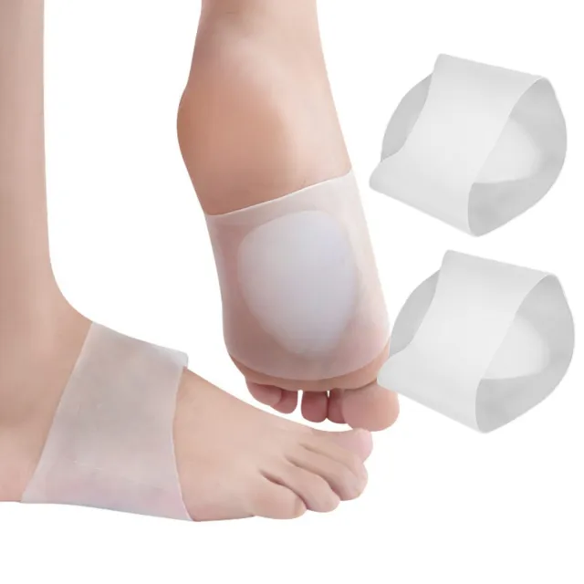 1 paio soletta correttore alta elasticità protezione piedi morbida cuscinetto piede piatto bianco