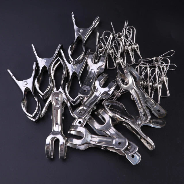 24 pz clip antivento clip in metallo a molla morsetti per asciugamani per lettini grandi