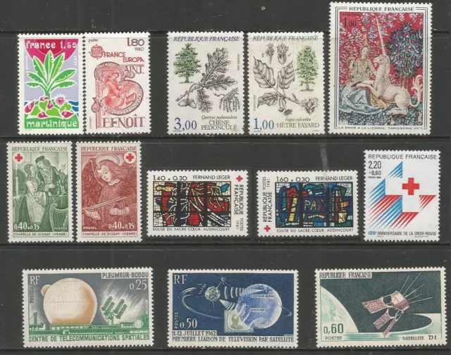 Francia 1970-1981. Lote Seleccion De Sellos Nuevos** Mnh