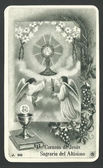 Estampa antigua del Caliz andachtsbild santino holy card image pieuse