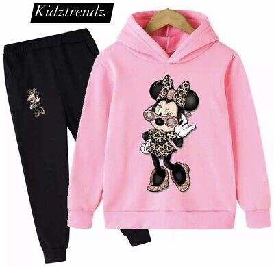 Kids  Boys Girls Teenagers Mickey Mouse Cartoon Hoodie Pullover Tracksuit NEW