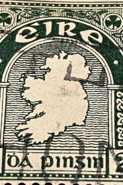 Used 1935 Ireland Stamps Eire 2 Pingin Green Fine Hinged 2