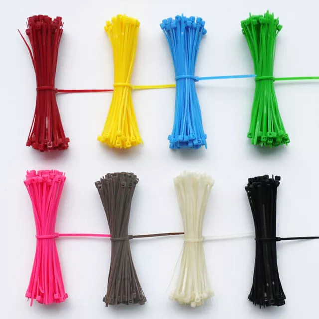 Nylon Plastic Cable Ties 4*200mm Various Colours Tie Wraps Ties Strong Extra 2