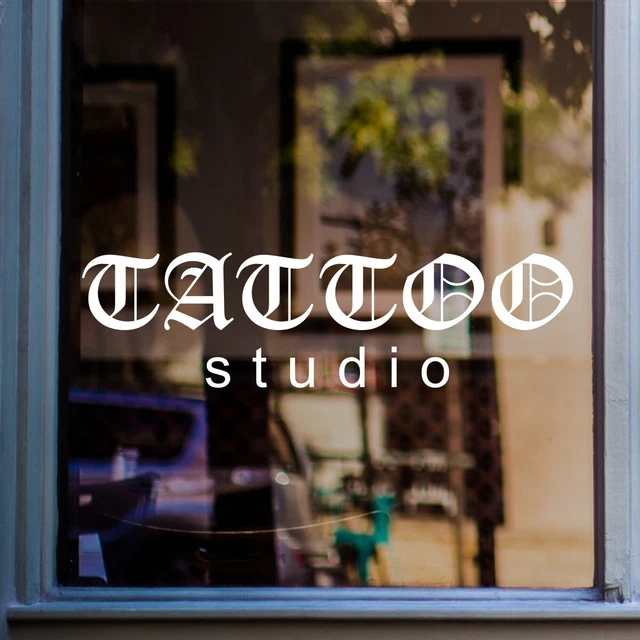 Tattoo Studio Window & Wall Decal Stickers – Vinyl Art Advertising Sign For Shop