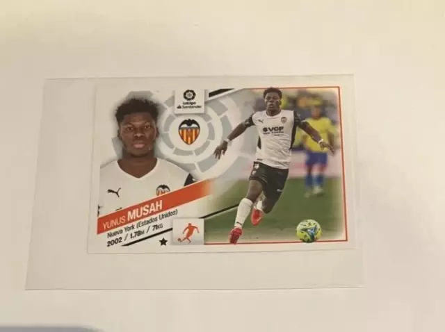 Image Sticker Cromo Yunus MUSAH Valencia CF USA PANINI LA LIGA 2022 2023