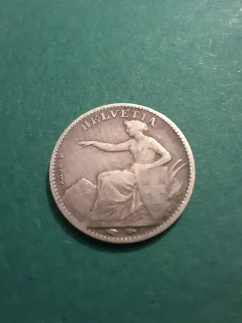 1/2 Franken 1851 Schweiz Silber