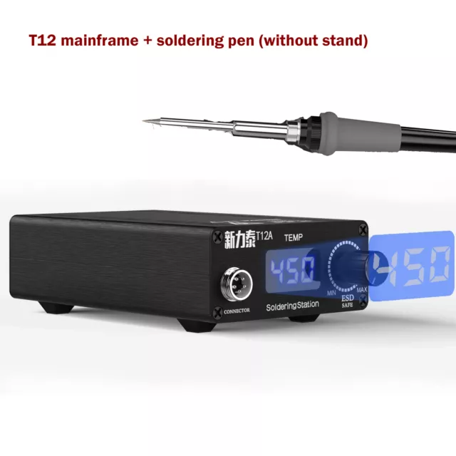 75W LED Digital Display Soldering Iron Station Kit T12 Tips Handle Auto Sleep