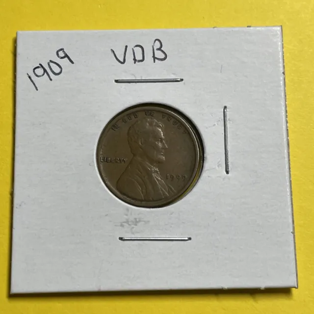 1909 VDB Lincoln Cent Wheat Back Penny Beautiful Details Invest Rare Key Date