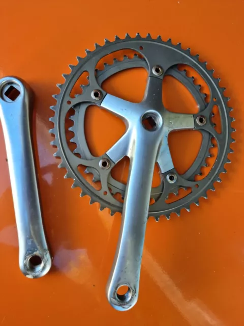 Pedalier Tracer Velo Course Vintage Road Racing Bicycle Crankset Old Bike