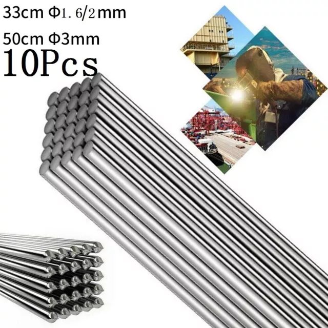 10 X Aluminium Welding Rods Wire Stick Brazing Easy Melt Solder Low Temperature