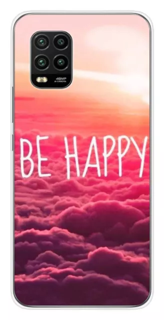 Coque en silicone imprimée compatible Xiaomi Mi 10 Lite Be Happy nuage